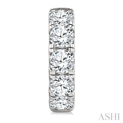 Round Shape Diamond Hoop Earrings
