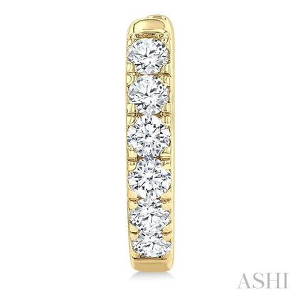 Round Shape Diamond Hoop Earrings