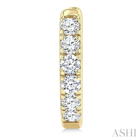 Round Shape Diamond Hoop Earrings