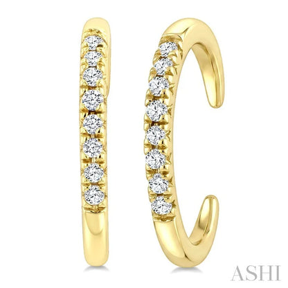 Petite Diamond Fashion Huggie Cuff Earrings