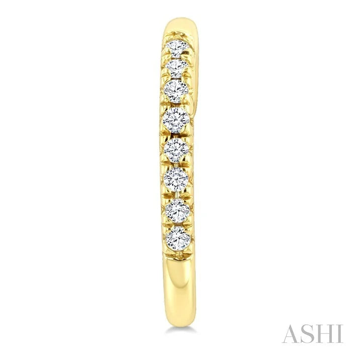 Petite Diamond Fashion Huggie Cuff Earrings