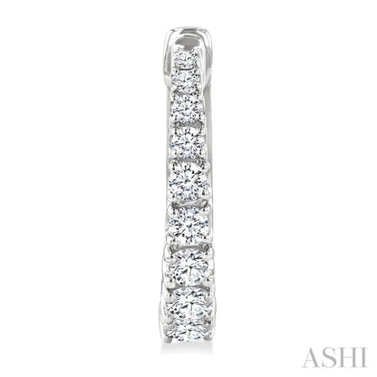 Graduated Diamond Fashion Hoop Earrings