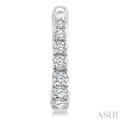 Graduated Petite Diamond Huggie Fashion Earrings