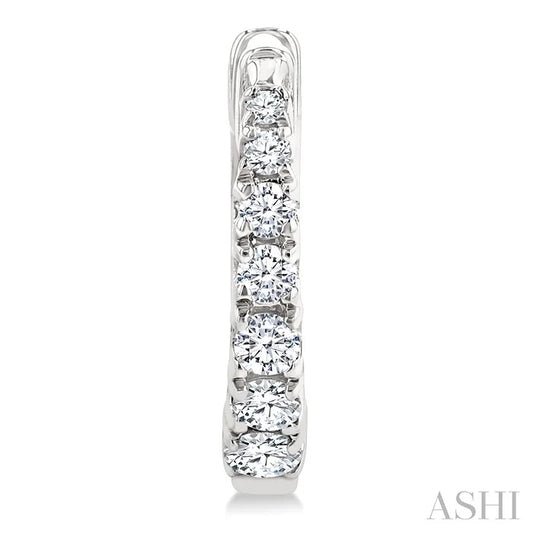 Graduated Petite Diamond Huggie Fashion Earrings