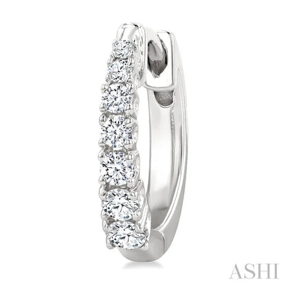 Graduated Petite Diamond Huggie Fashion Earrings