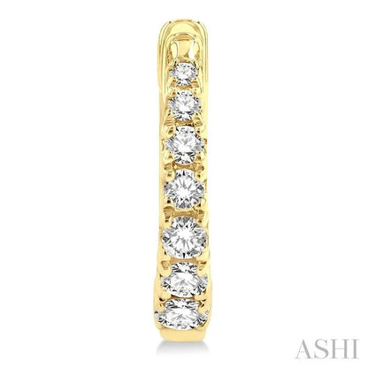 Graduated Petite Diamond Huggie Fashion Earrings
