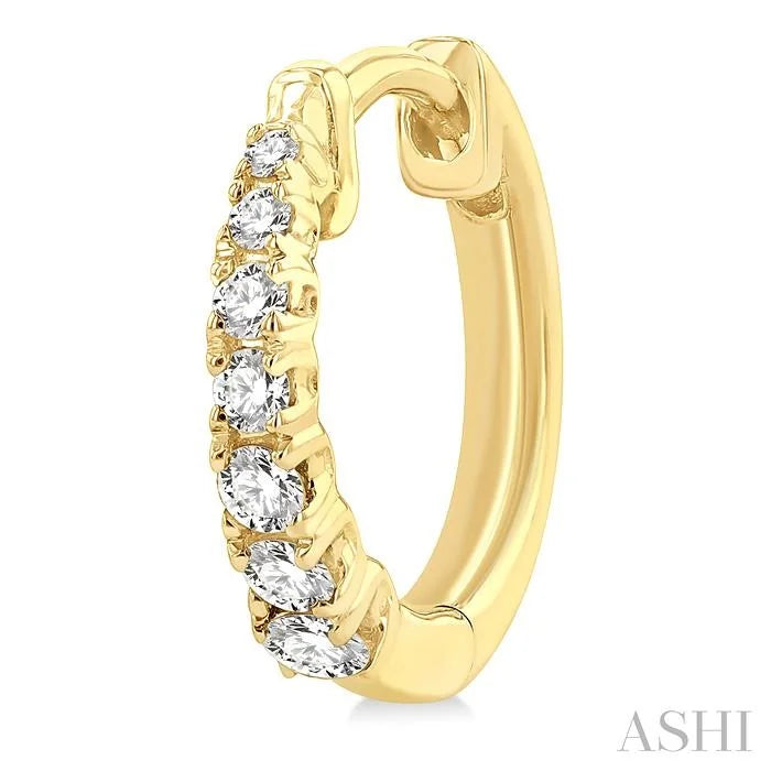 Graduated Petite Diamond Huggie Fashion Earrings