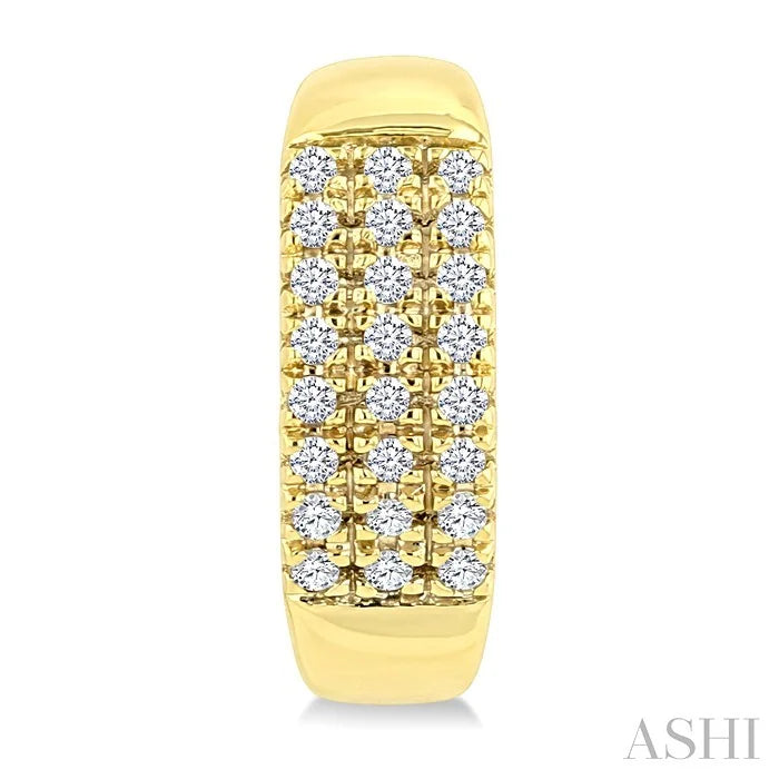 Petite Diamond Fashion Huggie Cuff Earrings