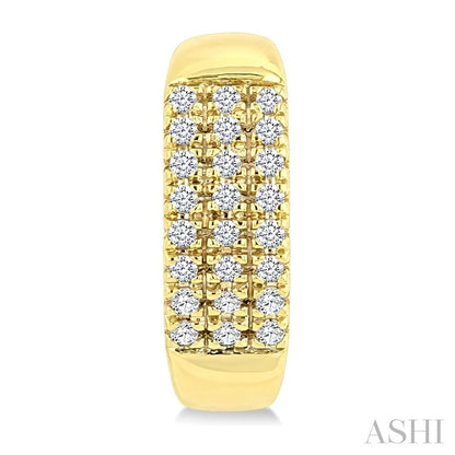Petite Diamond Fashion Huggie Cuff Earrings