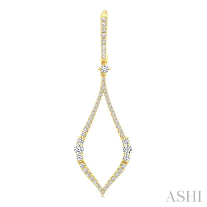 Marquise Shape Link Diamond Fashion Earrings