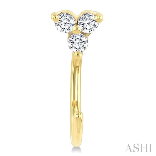 Petite Diamond Huggie Earrings