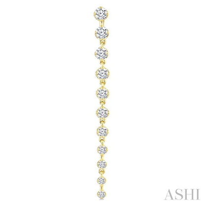 Graduated Diamond Fashion Long Earrings