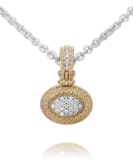 Vahan 14k Gold & Sterling Silver Diamond Pendant
