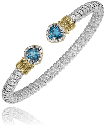 Vahan 14k Gold & Sterling Silver London Blue Topaz Bracelet