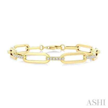 Aeris Gold Paperclip Diamond Fashion Bracelet