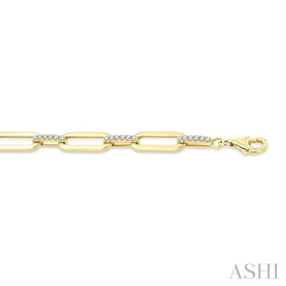 Aeris Gold Paperclip Diamond Fashion Bracelet