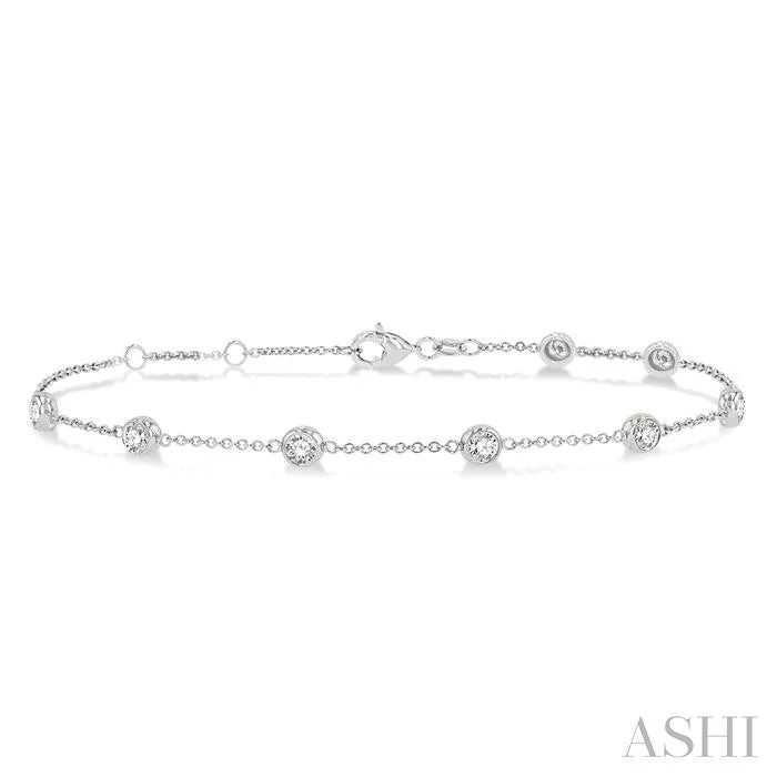 Diamond Station Chain Bracelet