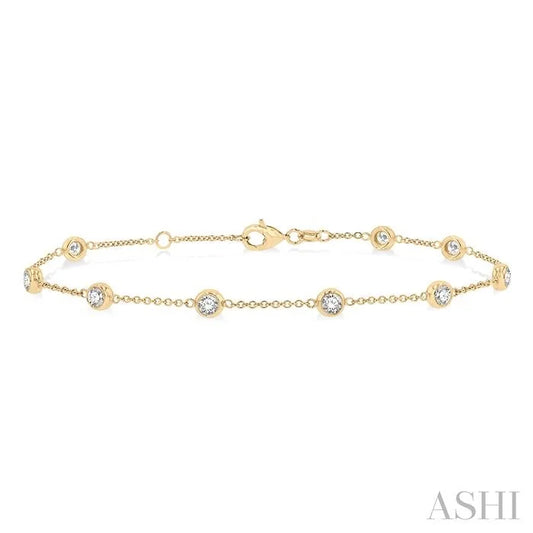 Diamond Station Chain Bracelet