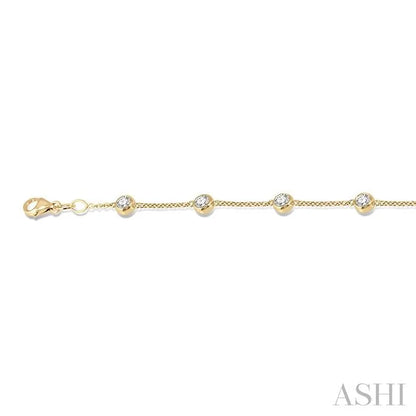 Diamond Station Chain Bracelet