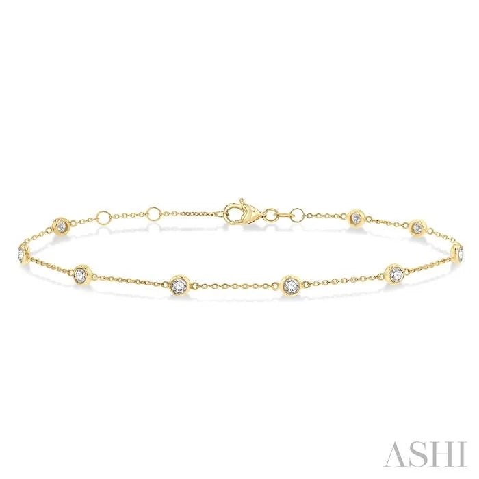 Diamond Station Chain Bracelet
