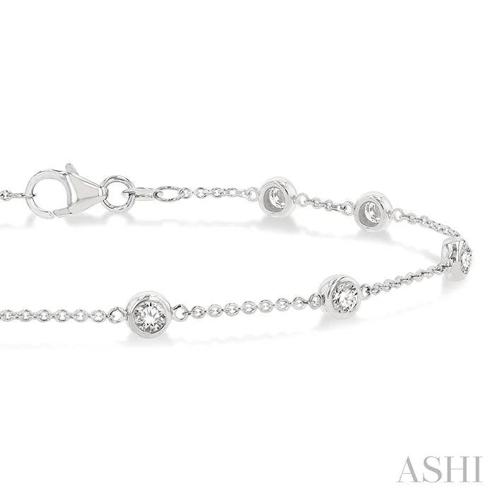 Diamond Station Chain Bracelet