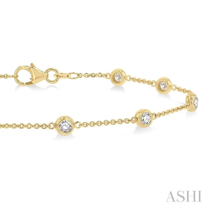 Diamond Station Chain Bracelet