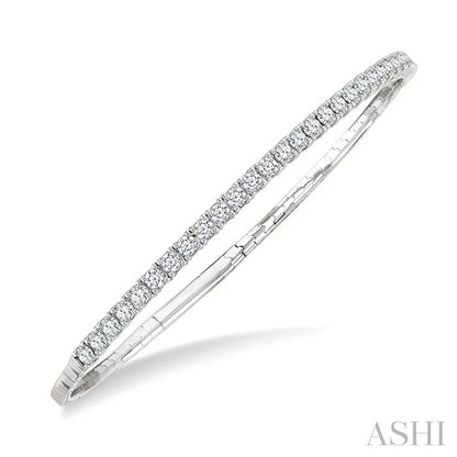 Diamond Halfway Straight Flex Bangle