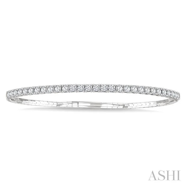 Diamond Halfway Straight Flex Bangle