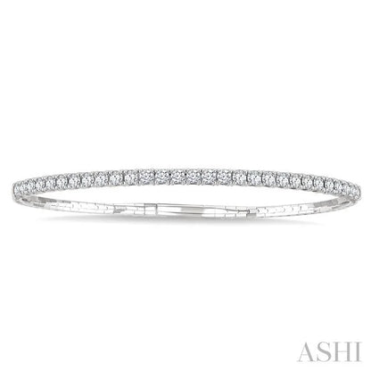 Diamond Halfway Straight Flex Bangle