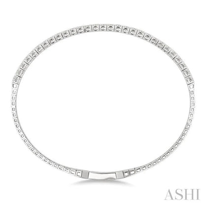 Diamond Halfway Straight Flex Bangle