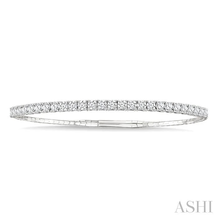 Diamond Halfway Straight Flex Bangle