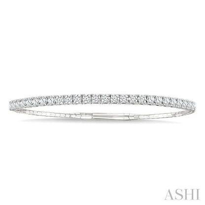 Diamond Halfway Straight Flex Bangle