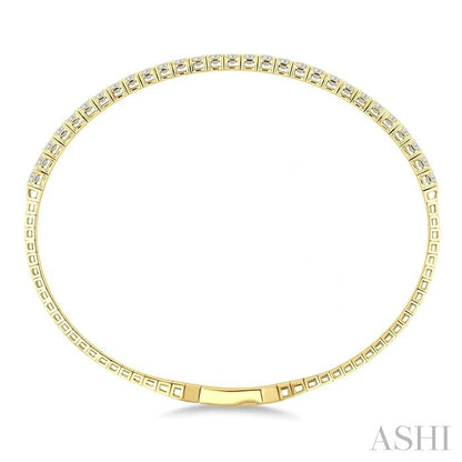 Diamond Halfway Straight Flex Bangle