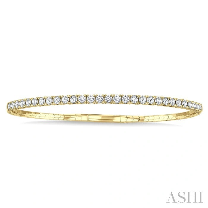 Diamond Halfway Straight Flex Bangle