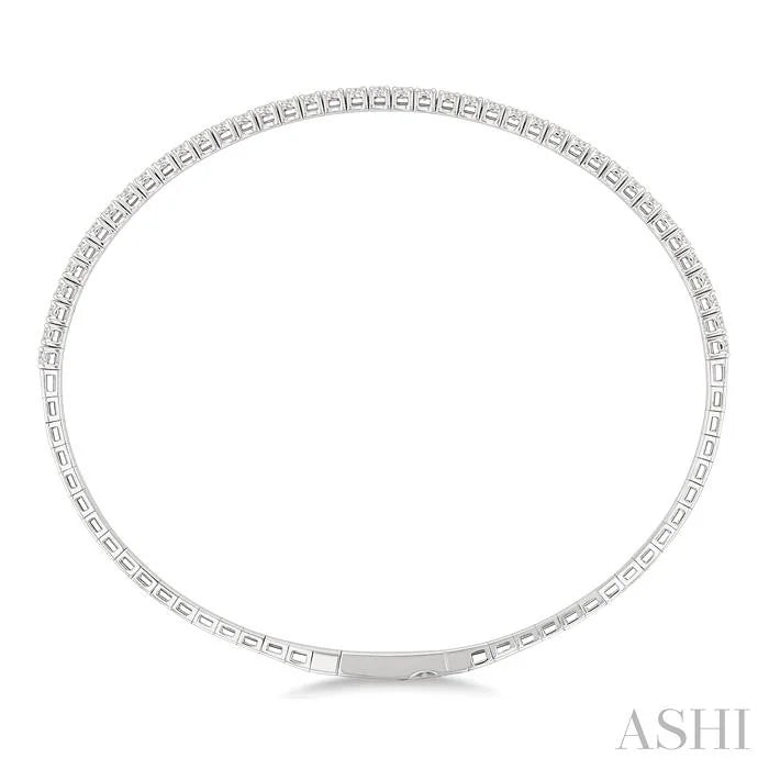 Diamond Halfway Straight Flex Bangle