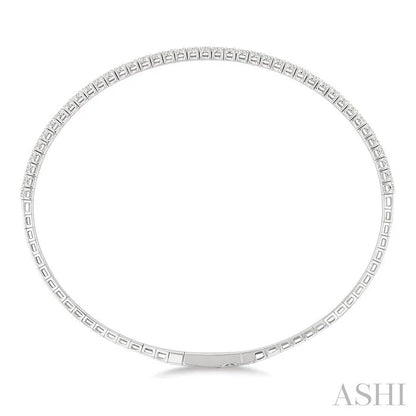 Diamond Halfway Straight Flex Bangle