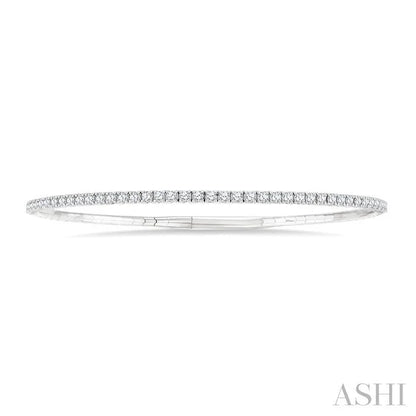 Diamond Halfway Straight Flex Bangle