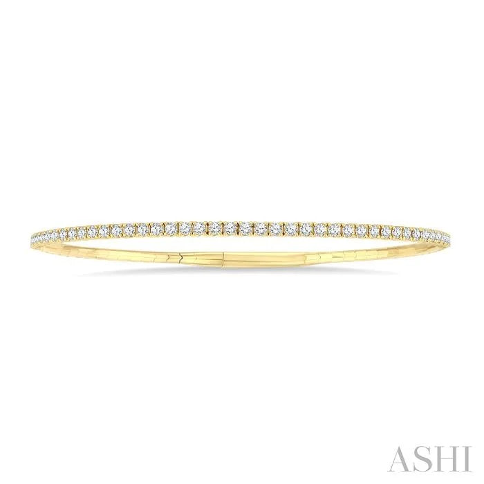 Diamond Halfway Straight Flex Bangle