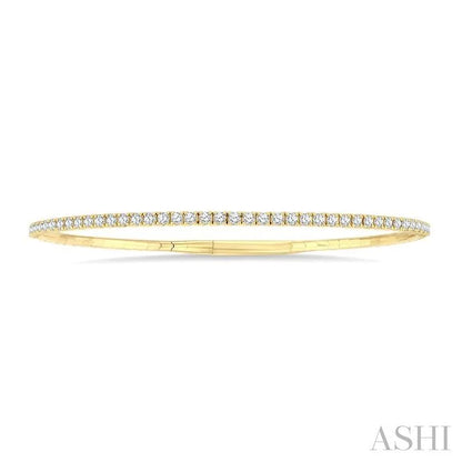 Diamond Halfway Straight Flex Bangle