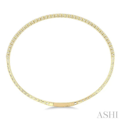 Diamond Halfway Straight Flex Bangle