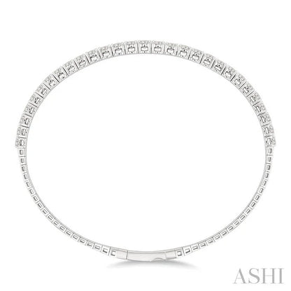 Diamond Halfway Graduated Flex Bangle
