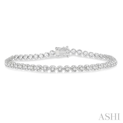 Illusion Diamond Tennis Bracelet