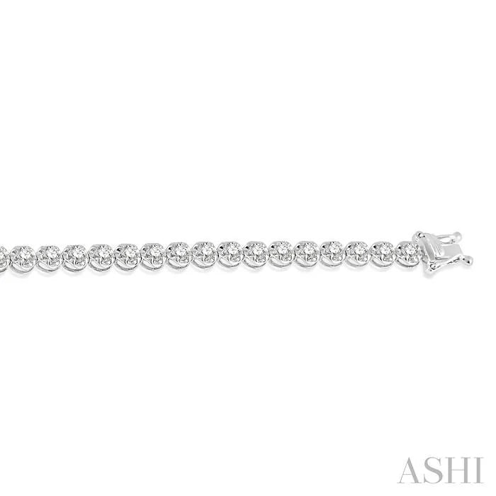 Illusion Diamond Tennis Bracelet