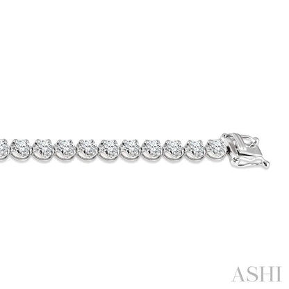 Illusion Diamond Tennis Bracelet