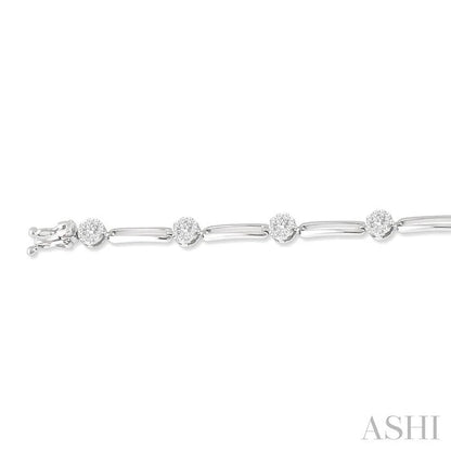 Paperclip Lovebright Diamond Fashion Bracelet