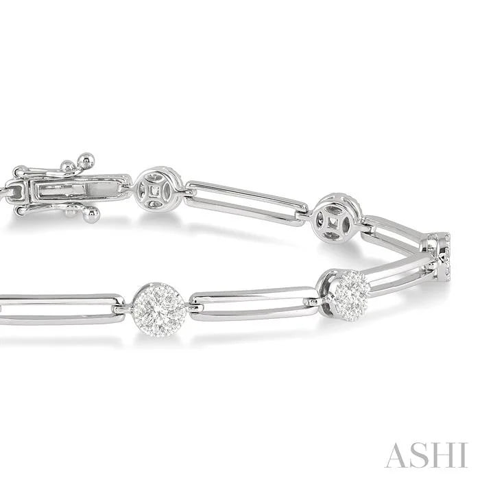 Paperclip Lovebright Diamond Fashion Bracelet