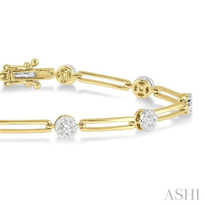 Paperclip Lovebright Diamond Fashion Bracelet