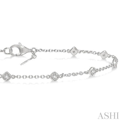 Diamond Station Chain Bracelet