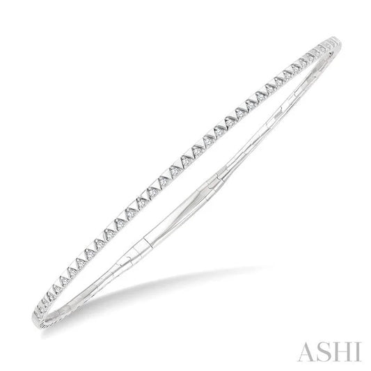 Diamond Halfway Triangle Flex Bangle