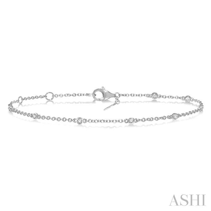 Diamond Station Chain Bracelet